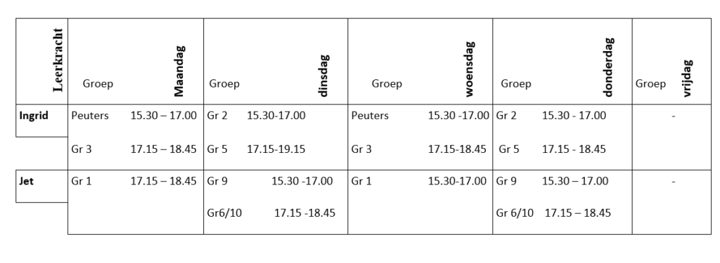 Lesrooster
